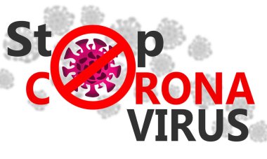 Corona virüsünü durdur. Virüs önleme, 3 boyutlu görüntüleme
