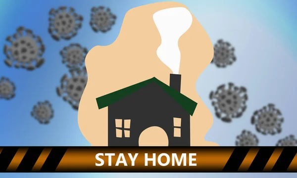 Stay Safe Stay Home Prevention Virus Rendering — Stock Photo, Image