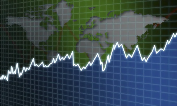 Grafico Aziendale Del Mercato Azionario Rendering — Foto Stock