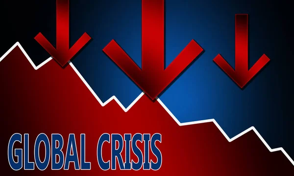 Globaal Concept Van Economische Recessie Rendering — Stockfoto
