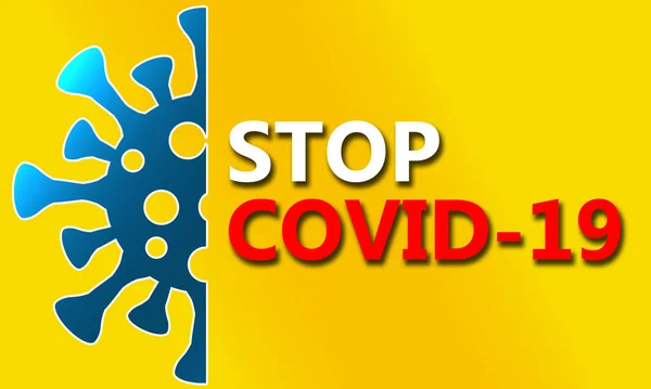 Зупинити Хворобу Covid Концепція Пандемічного Попередження Візуалізація — стокове фото