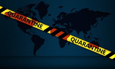 Virüs salgınını durdurmak için küresel karantina kavramı