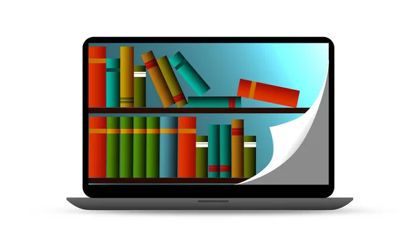 Learning Educação Biblioteca Internet Renderização — Fotografia de Stock