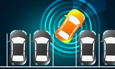 Otomatik olarak otoparka park eder, Park Yardım Sistemi ile birlikte, 3d biçimlendirir