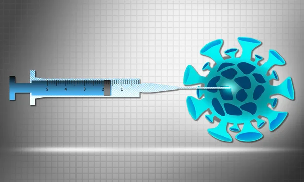 Concept Vaccine Infections Caused Virus Rendering — Stock Photo, Image