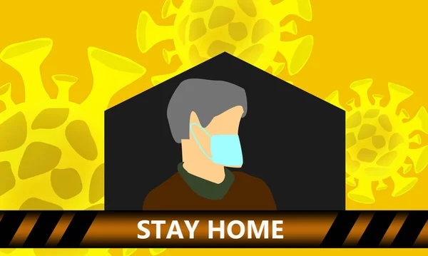 Campaign Stay Home Avoid Corona Virus Rendering — Stock Photo, Image