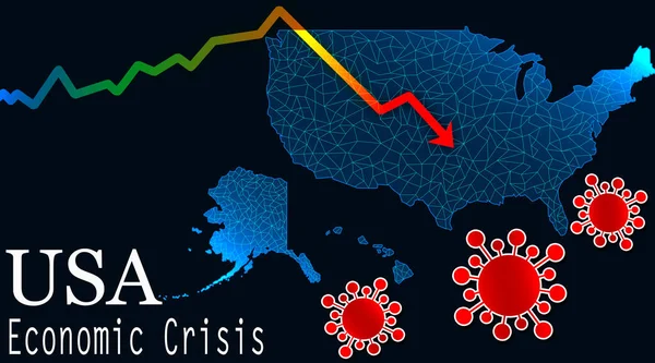 Economische Crisis Als Gevolg Van Het Virus Destructie — Stockfoto