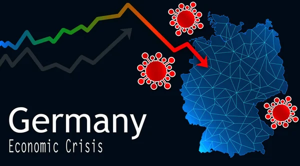 Niemcy Kryzys Gospodarczy Spowodowany Wirusem Renderowanie — Zdjęcie stockowe