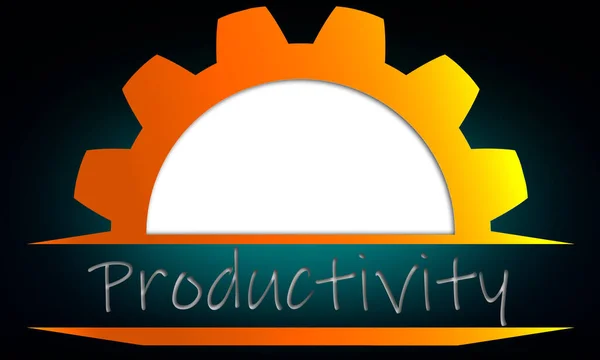 Geschäftskonzept Mit Getriebe Zur Steigerung Der Produktivität Rendering — Stockfoto