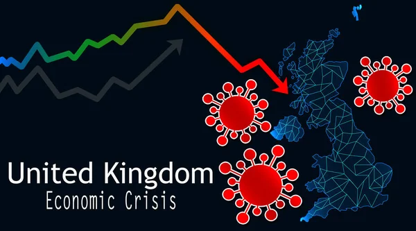 Birleşik Krallık Virüs Yüzünden Ekonomik Kriz Oluşturma — Stok fotoğraf