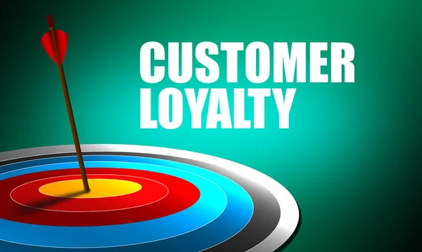 Consumer Loyalty Word Red Arrow Board Rendering — Stock Photo, Image