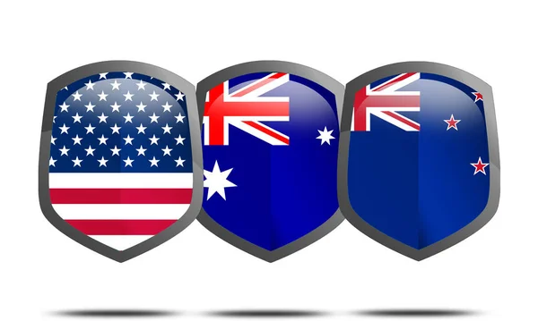 Austrália Nova Zelândia Estados Unidos Tratado Segurança Anzus Anzus Tratado — Fotografia de Stock