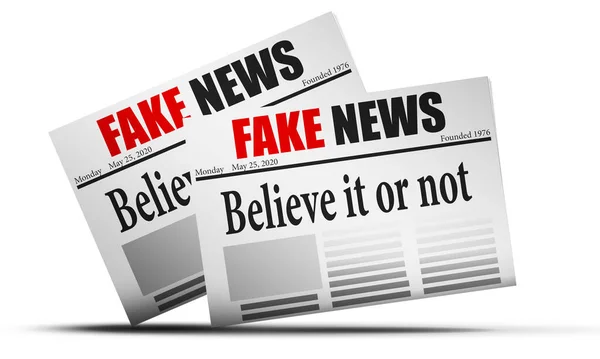 Mockup Fake News Newspaper Rendering — Stock Photo, Image