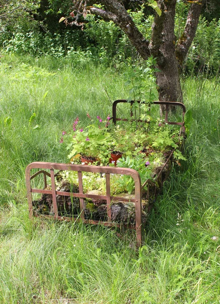 Bahçe demir yatak — Stok fotoğraf