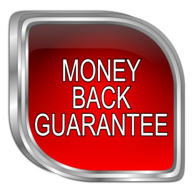 Paramı geri garanti düğme - 3d çizim