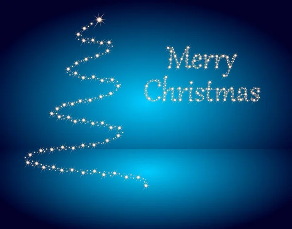 Veselé Vánoce Vánoční přání s vánoční strom - ilustrace — Stock fotografie