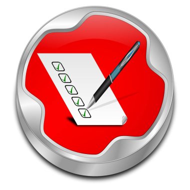 Onay listesi - 3d çizim ile düğme