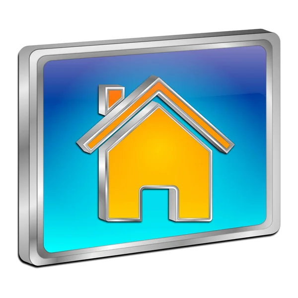 Home Button - 3D illustration — Stock Photo, Image