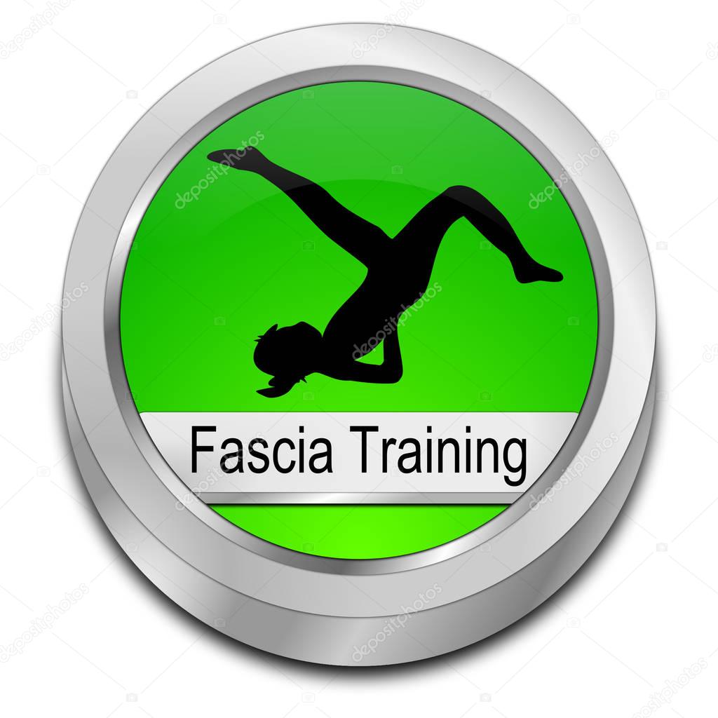 Fascia Training button - 3D illustration