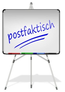 Beyaz tahta sonrası gerçekte-Alman postfaktisch - 3d çizim ile