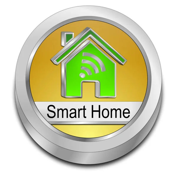 Smart Home Button - 3D illustration