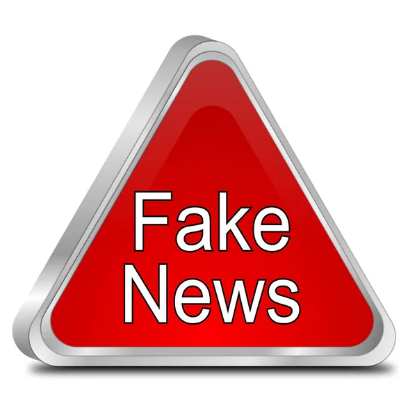 Fake News warning sign - 3D illustration — Stock Photo, Image