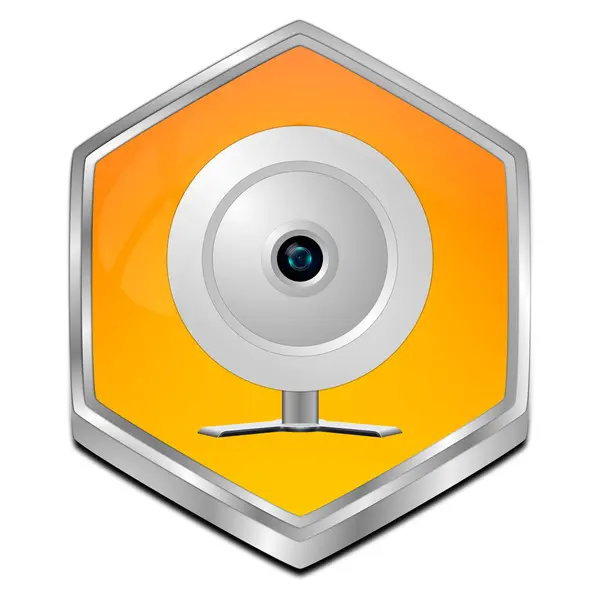 Botón con Webcam - Ilustración 3D —  Fotos de Stock