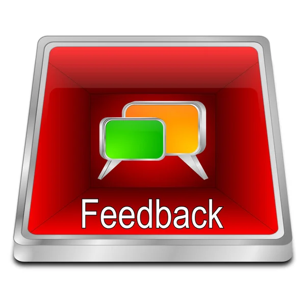 Botão de feedback ilustração 3d — Fotografia de Stock