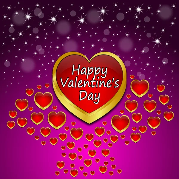 Valentine's Day groeten kaart 3d illustratie — Stockfoto