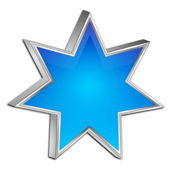 Blank Star Button - 3D illustration — Stock Photo, Image