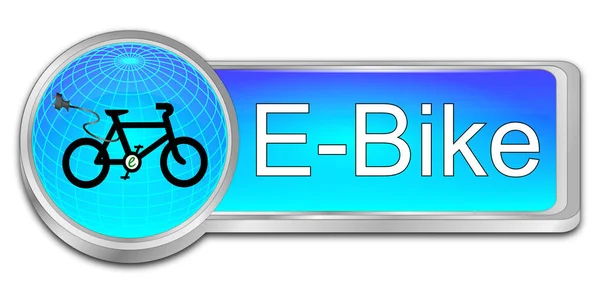 Кнопка E-Bike - 3D иллюстрация — стоковое фото