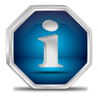 Bilgi düğmesi - 3d çizim