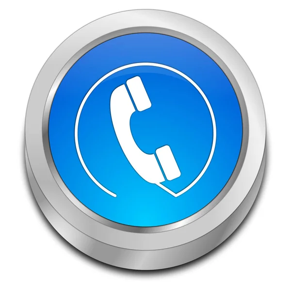 Phone call Button - 3D illustration