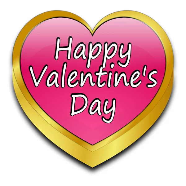 Šťastný Valentýn srdce - 3d ilustrace — Stock fotografie