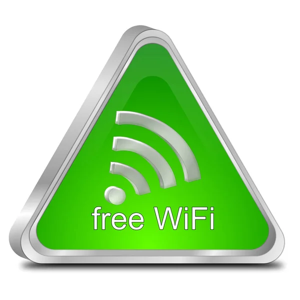 WiFi gratuito pulsante 3d illustrazione — Foto Stock