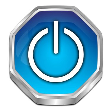 Güç düğmesi - 3d çizim