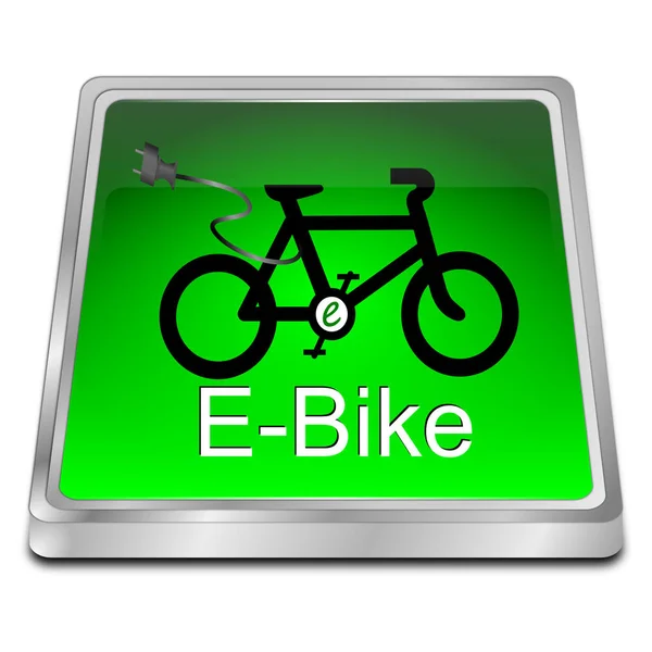 Кнопка E-Bike - 3D иллюстрация — стоковое фото