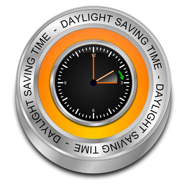 Daylight saving time button - 3D illustration — Stock Photo, Image