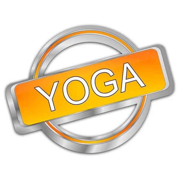 Yoga button  3D illustration — Stock Photo, Image