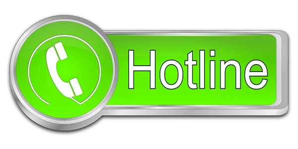 Pulsante Hotline Illustrazione 3D — Foto Stock