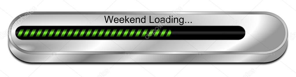 Weekend Loading bar - 3D illustration