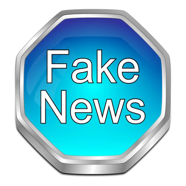 Botão de notícias falsas - ilustração 3D — Fotografia de Stock
