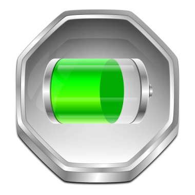 Pil düğmesi - 3d çizim