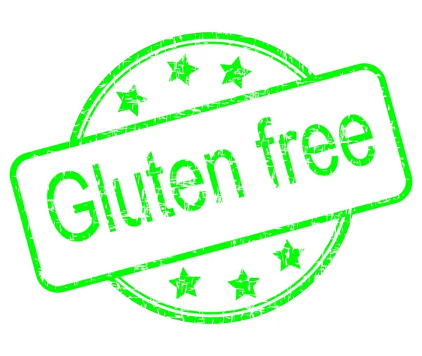 Glutén free gumibélyegző - illusztráció — Stock Fotó
