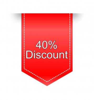 40% Discount label - illustration clipart