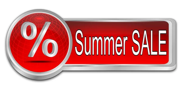 Summer Sale Button - 3D illustration — Stock Photo, Image