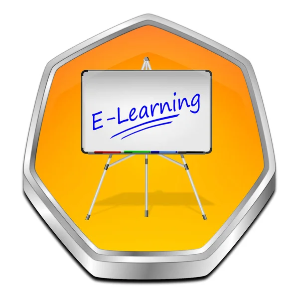 Pulsante E-Learning - Illustrazione 3D — Foto Stock