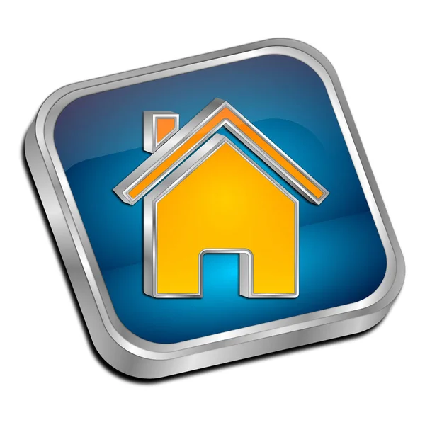 Home Button - ilustração 3D — Fotografia de Stock