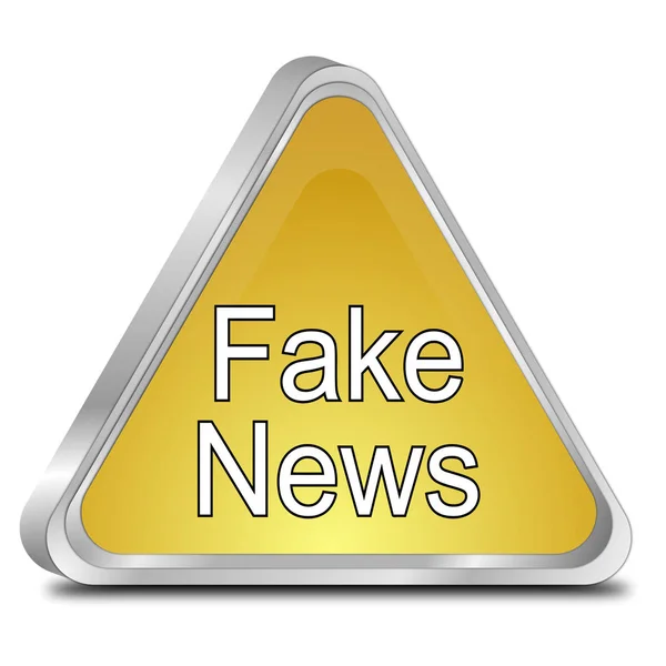 Fake News Warnschild - 3D Illustration — Stockfoto