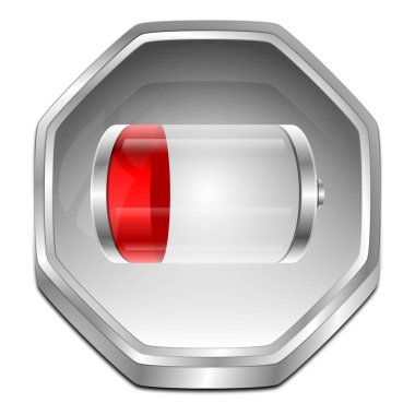 Pil düğmesi - 3d çizim